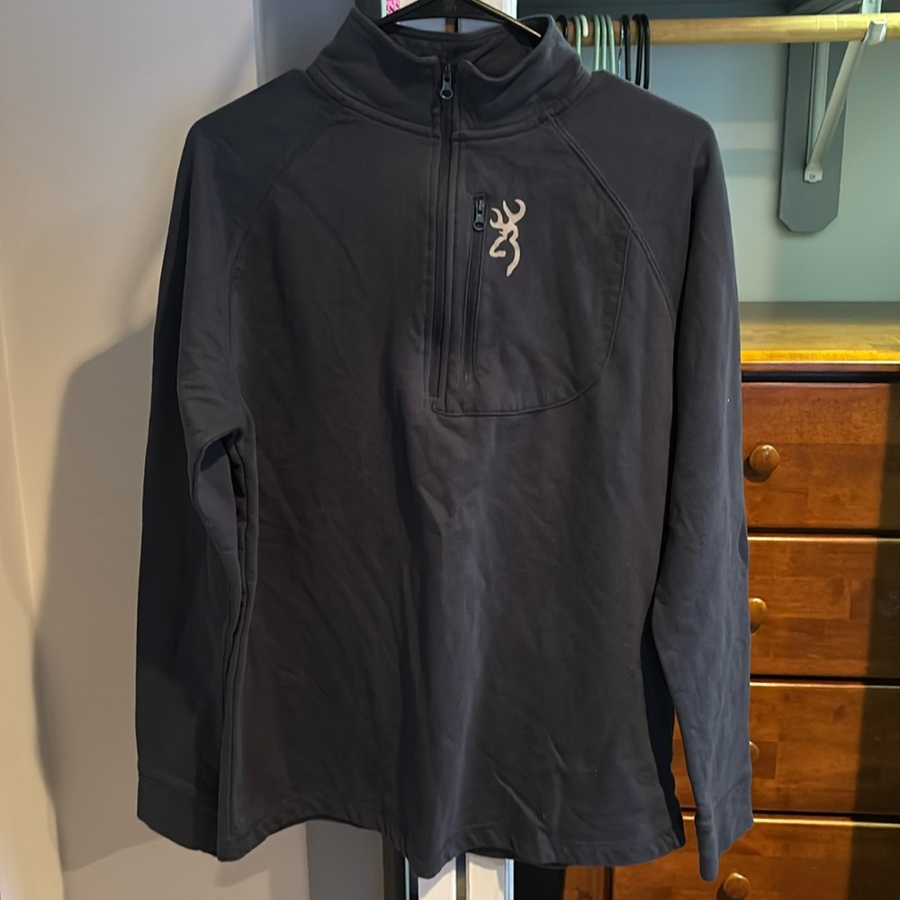 Navy blue browning quarter zip